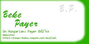 beke payer business card